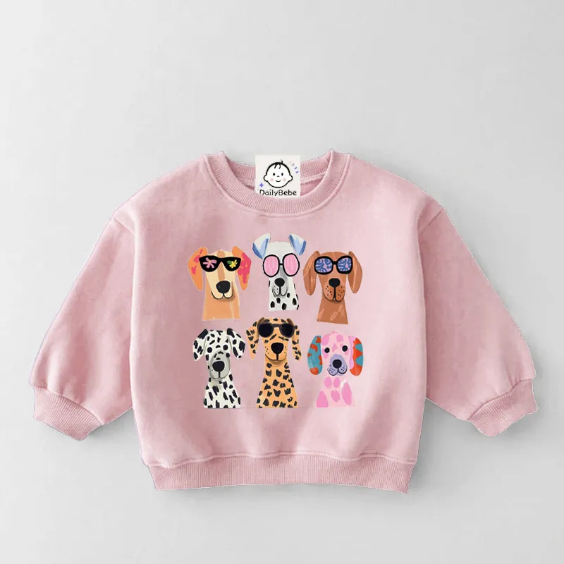 Family Dogs Pattern Sweatshirt