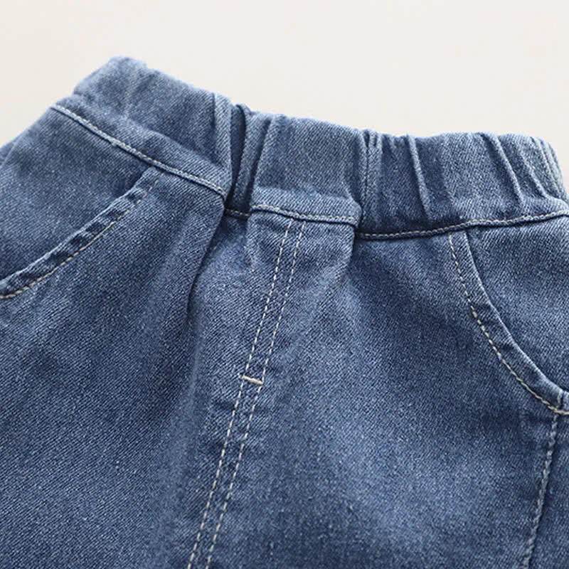 Kid 2-Piece Lovely Flower Denim Set