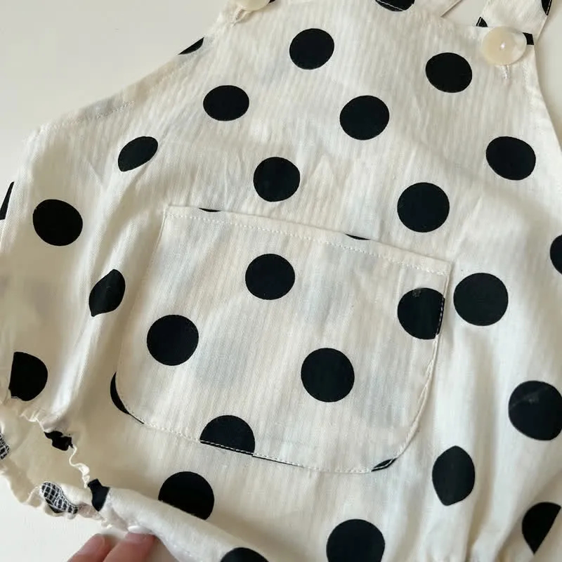 Baby Polka Dot Pocket Overalls