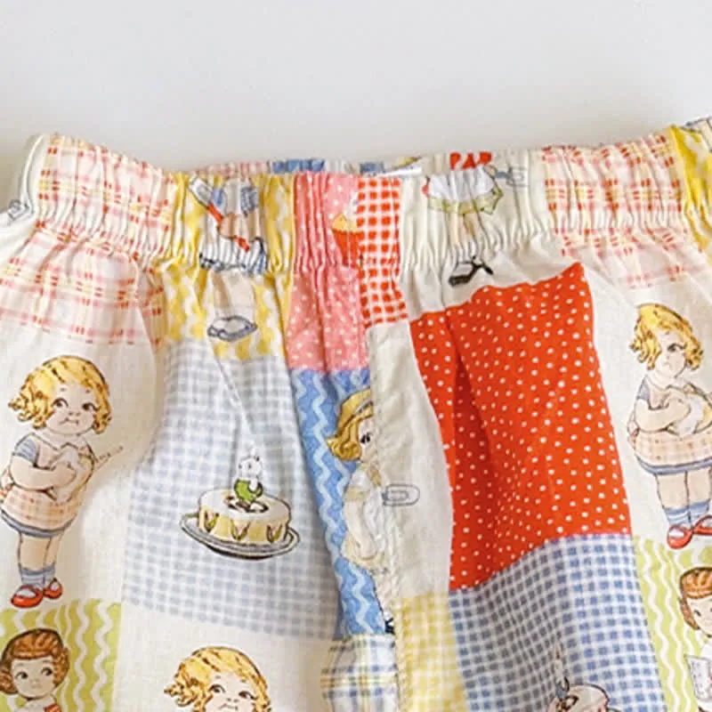 Baby Loose Duck Bear Dots Plaid Pants