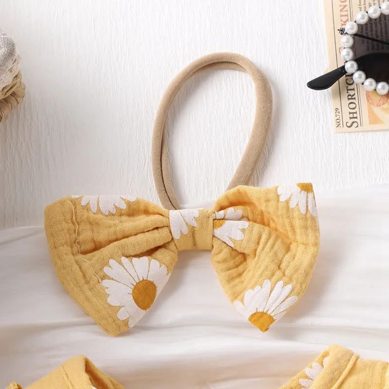 Baby Daisy Pastoral Bodysuit with Headband