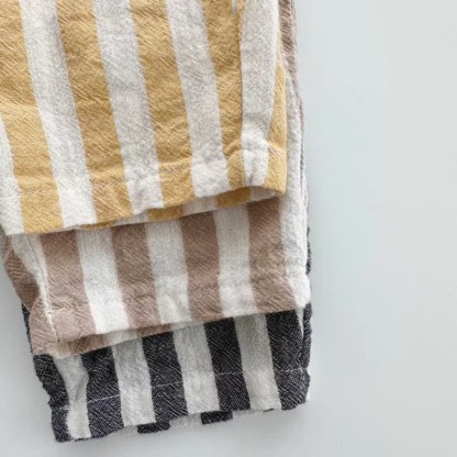 Striped Drawstring Casual Pants