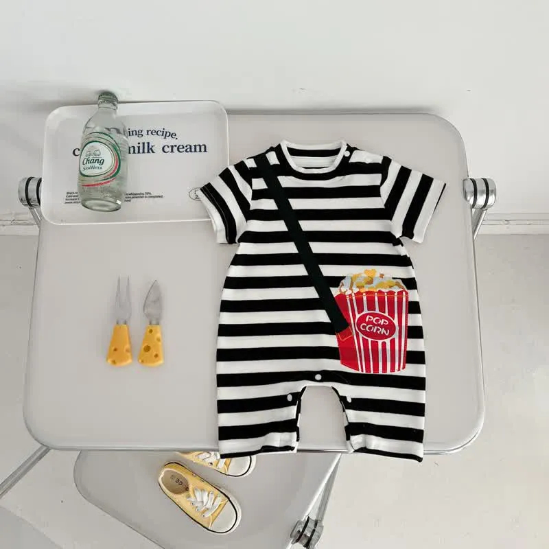 Baby Popcorn Striped Romper
