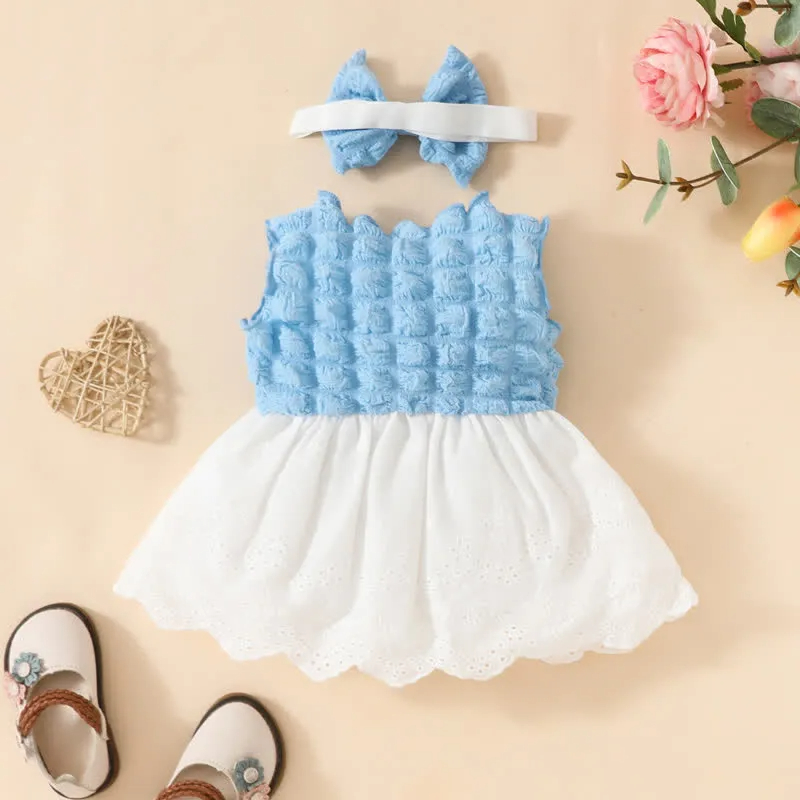 Baby Bow Bubble Dress with Headband