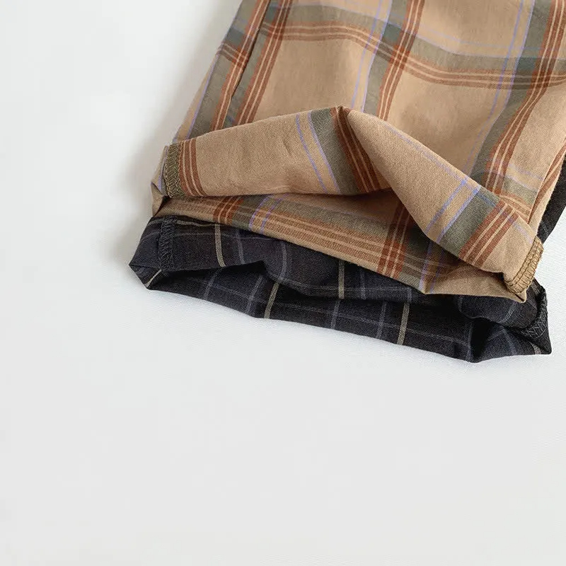 Toddler Plaid British Style Loose Pants