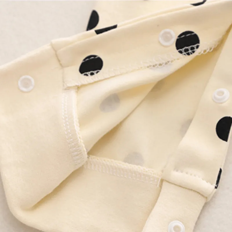 Baby Stripes Dots Beige Romper