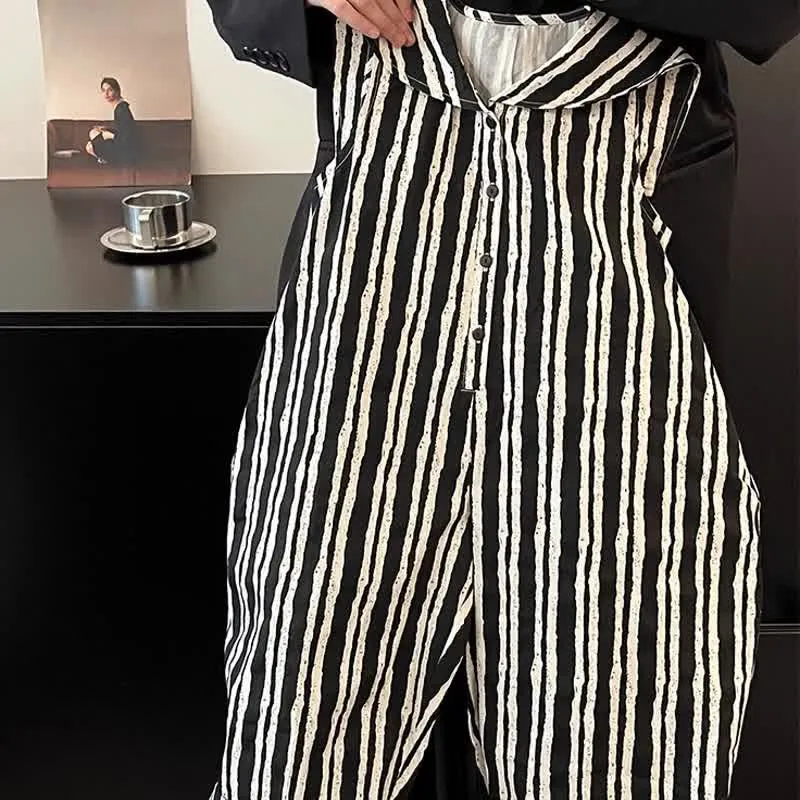 Toddler Sailor Collar Dots Striped Overalls