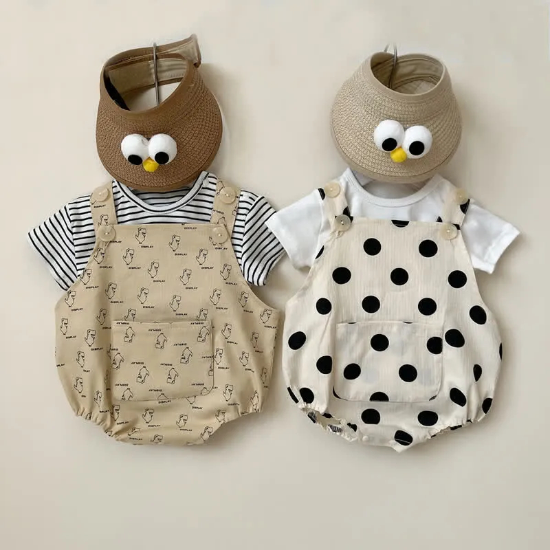Baby Polka Dot Pocket Overalls