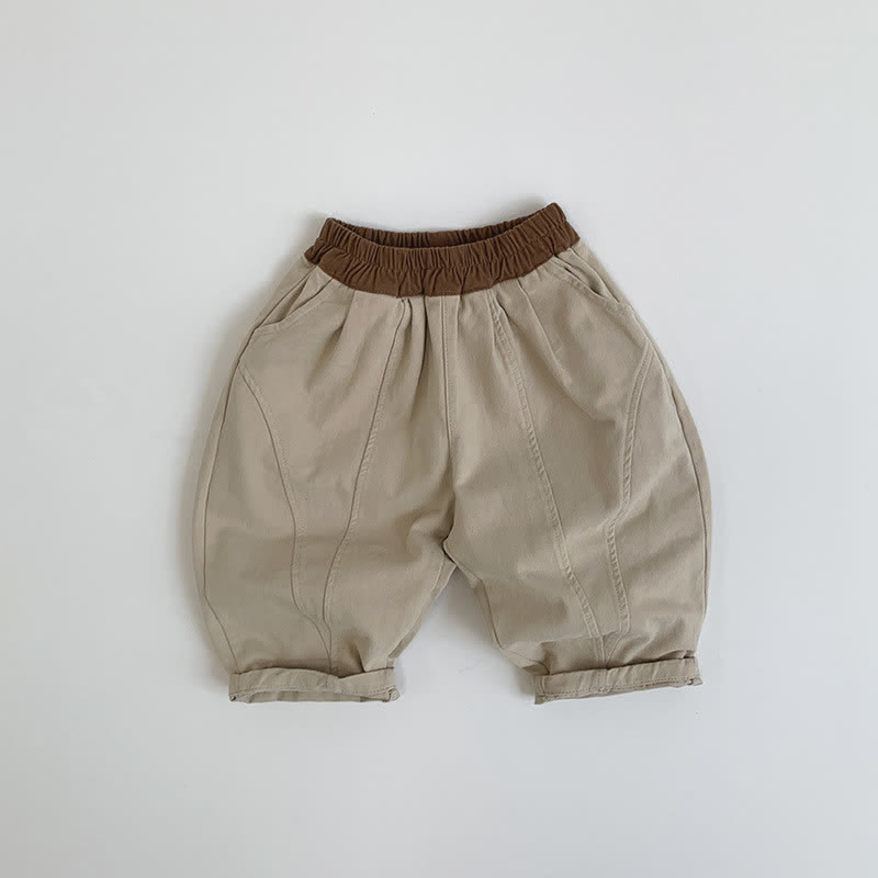 Toddler Color Block Design Loose Pants