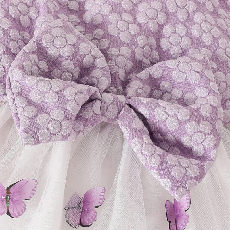 Baby 2-Piece Flower Butterfly Dress Set with Headband