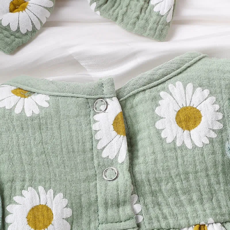 Baby Daisy Pastoral Bodysuit with Headband