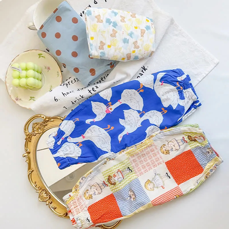 Baby Loose Duck Bear Dots Plaid Pants