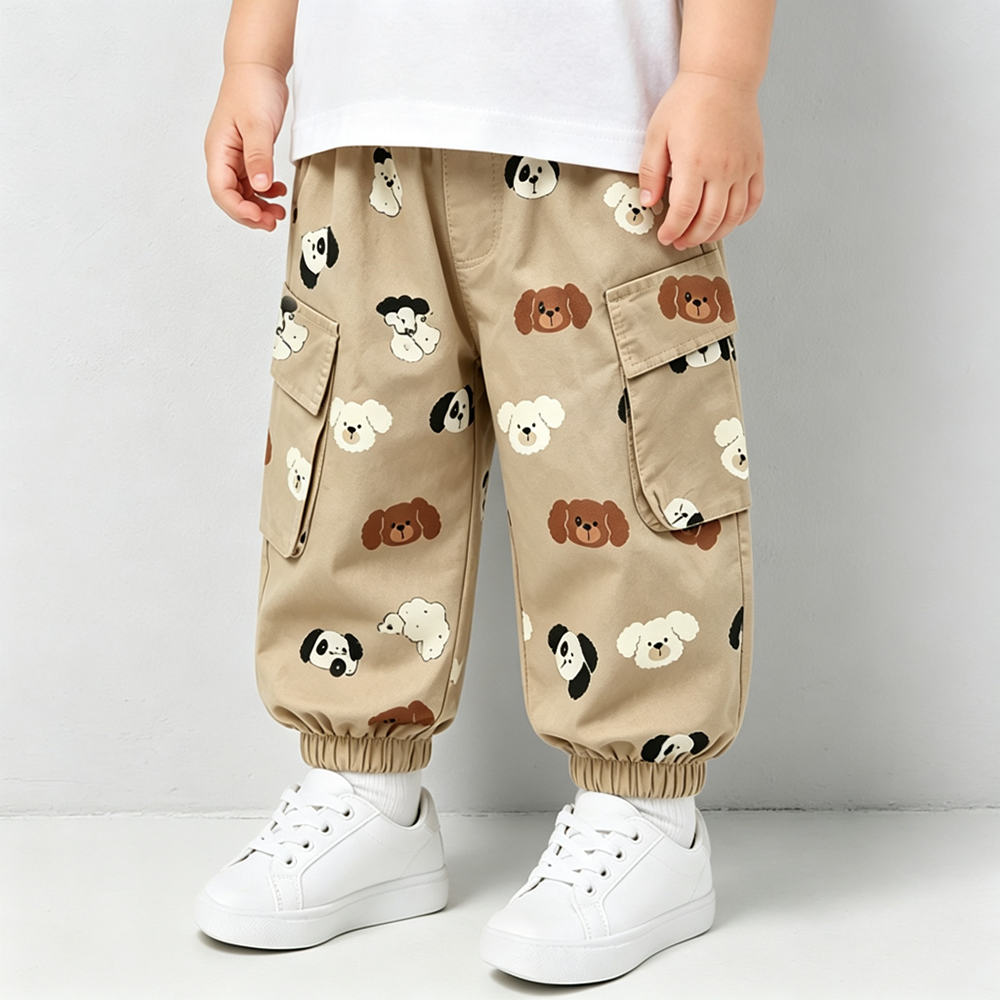 Baby & Kids Colorful Puppy Pockets Pants