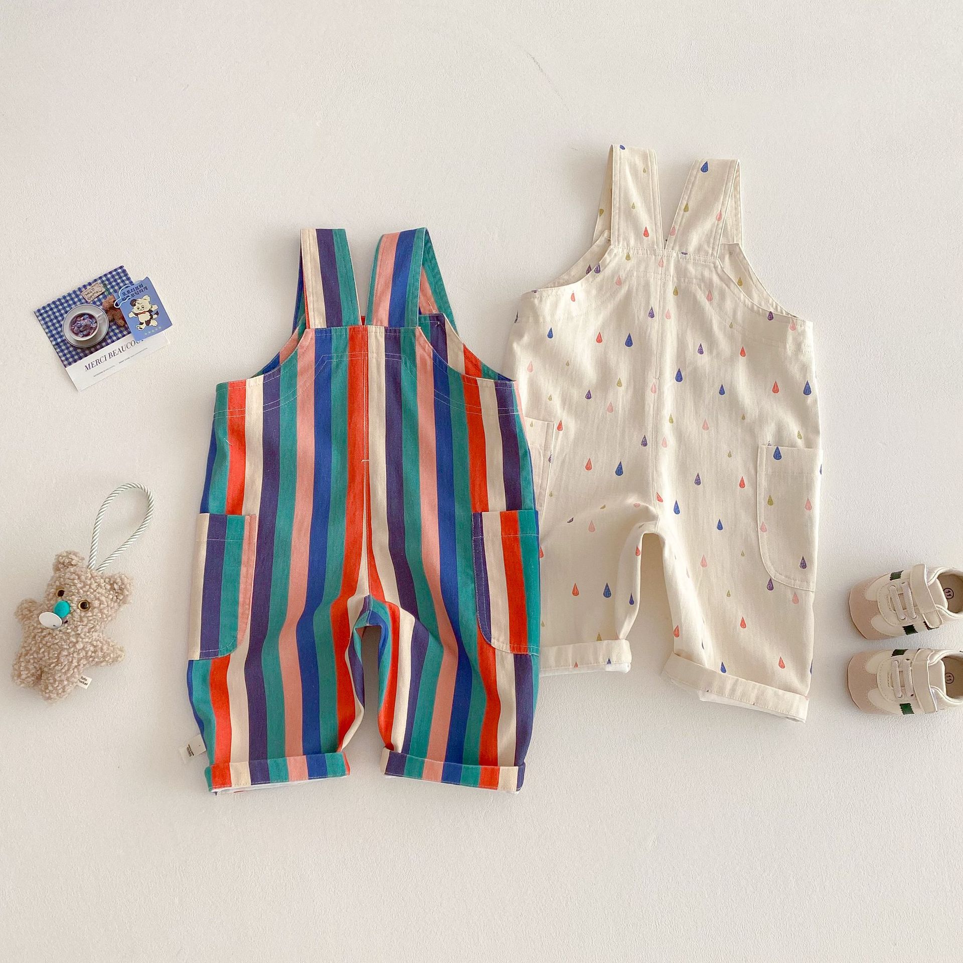 Baby Polka Dot Stripes Overalls