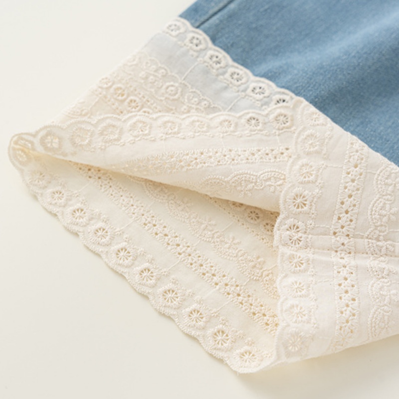 Kids Girl Knitted Vest and Jeans 2-Piece Set