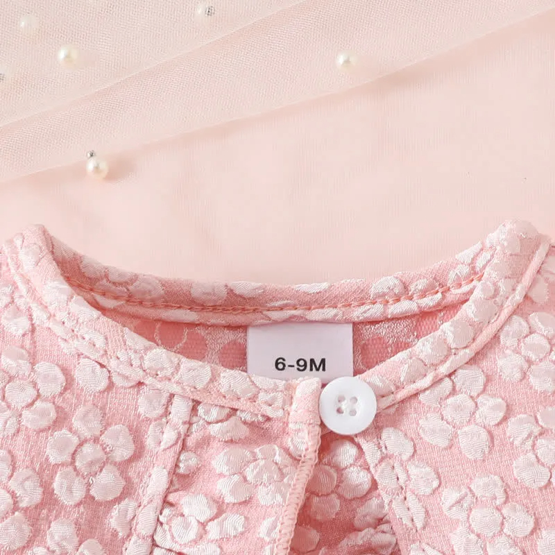 Baby 2-Piece Ruffled Butterfly Dress Set with Headband