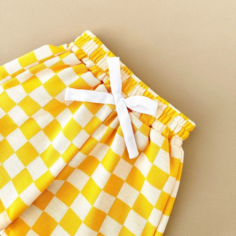 Baby 2-Piece Soft Checkerboard Sweatsuit Set