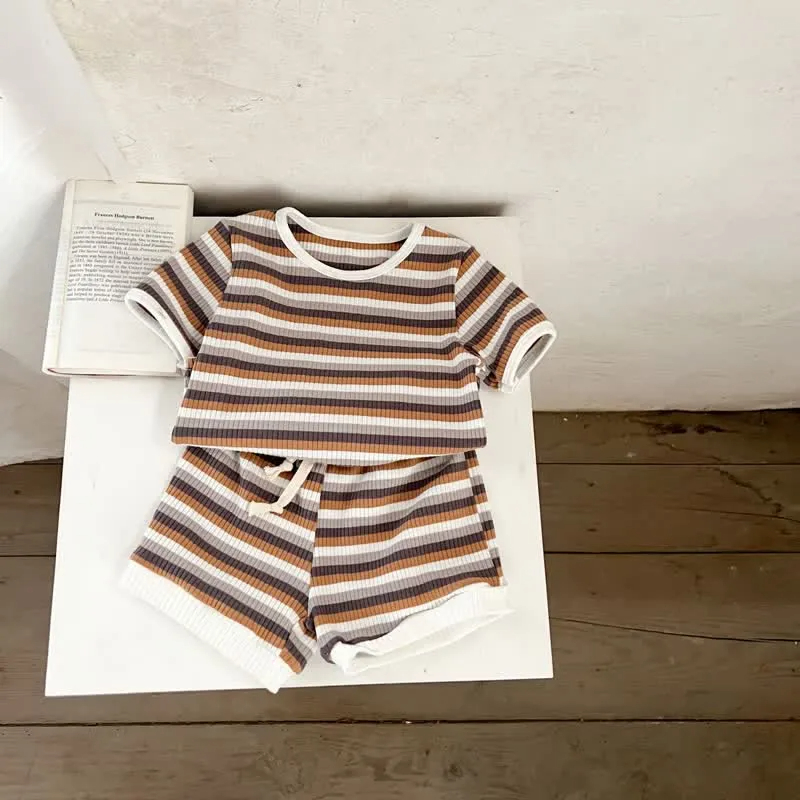 Baby 2-Piece Lovely Striped Basic Set