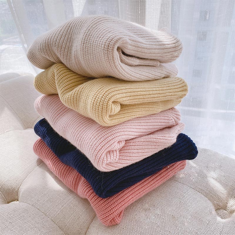 Baby Toddler Solid Color Loose Sweater