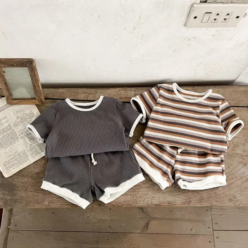 Baby 2-Piece Lovely Striped Basic Set