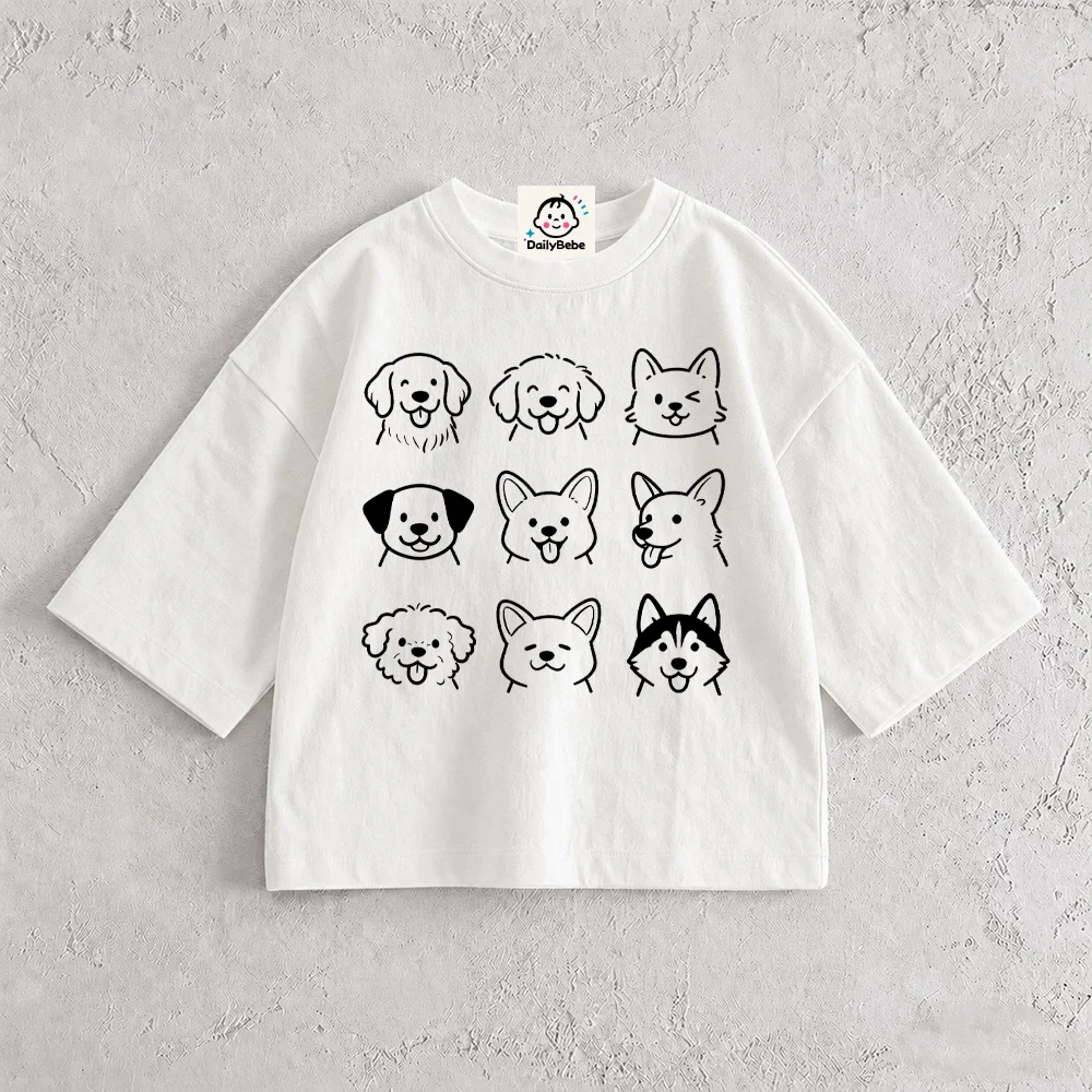 Baby & Kids Dog Pattern T-Shirt 