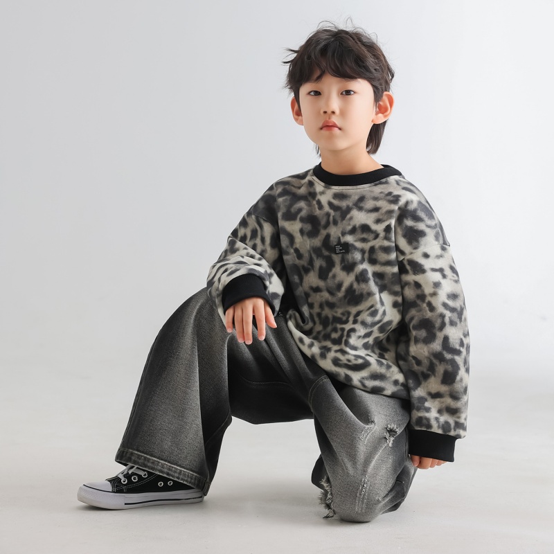 Kids' Boy Leopard Print Sweatshirt