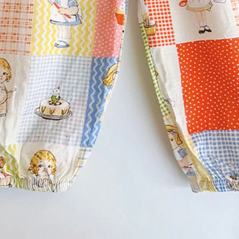 Baby Loose Duck Bear Dots Plaid Pants