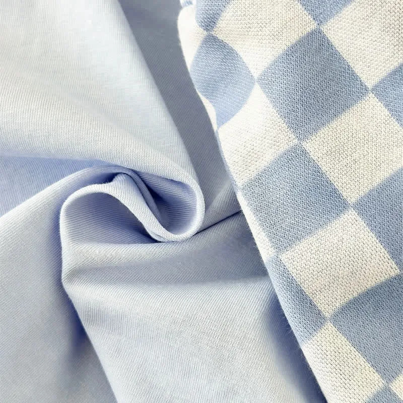 Baby 2-Piece Soft Checkerboard Sweatsuit Set