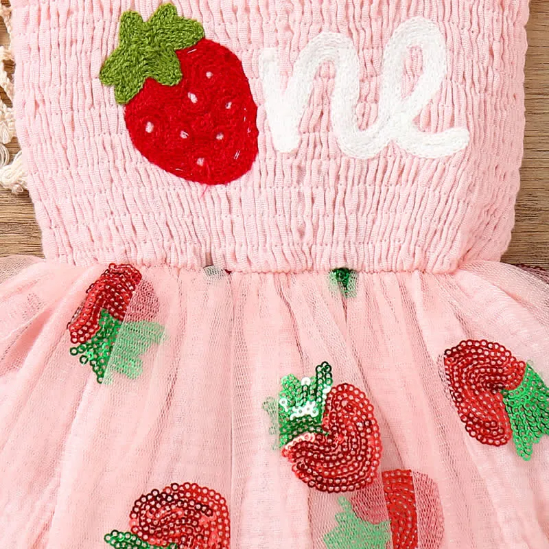 ONE Baby Strawbery Strap Bodysuit