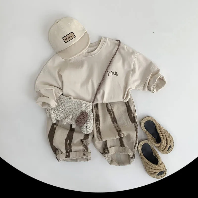 Kid Boy Fashion Design Vertical Striped Pants