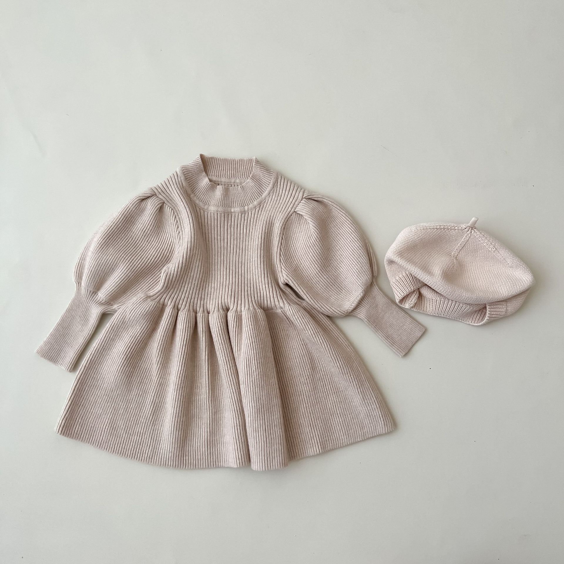 Baby Toddler Girl 2 Piece Puff Sleeves Dress