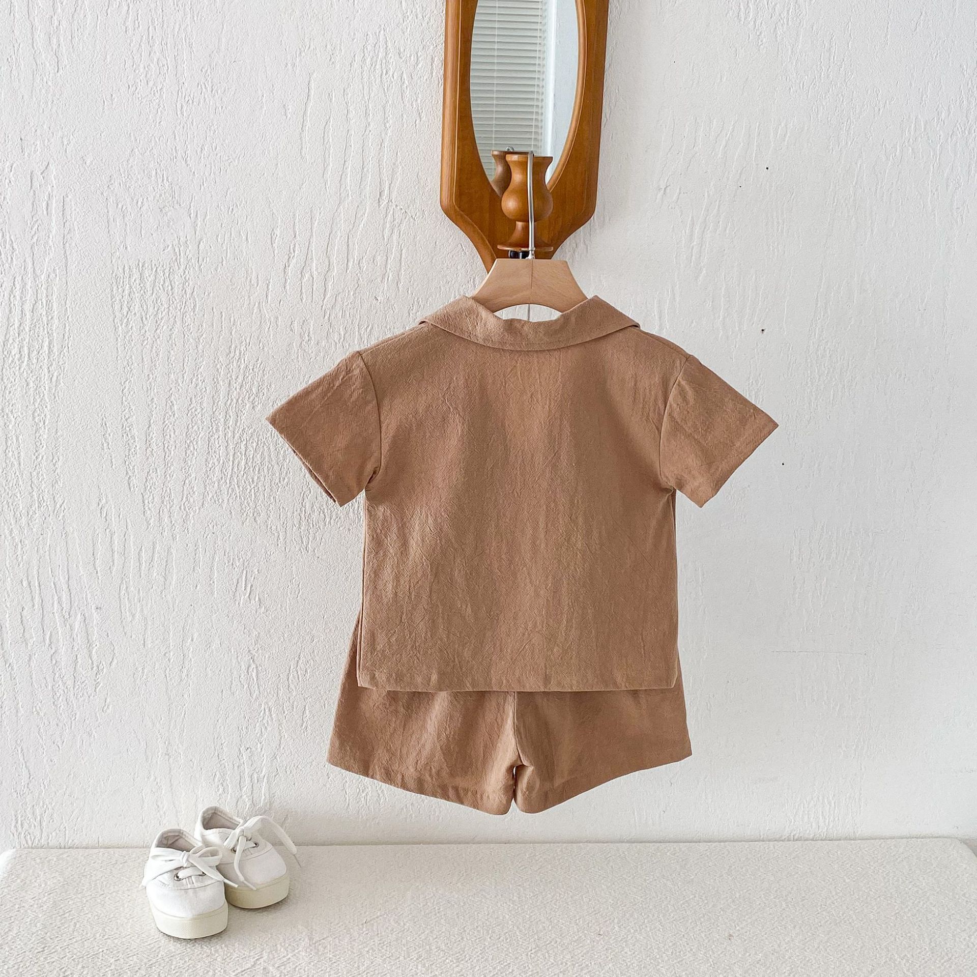 Baby & Kids Solid Color Pocket Tee and Shorts Set