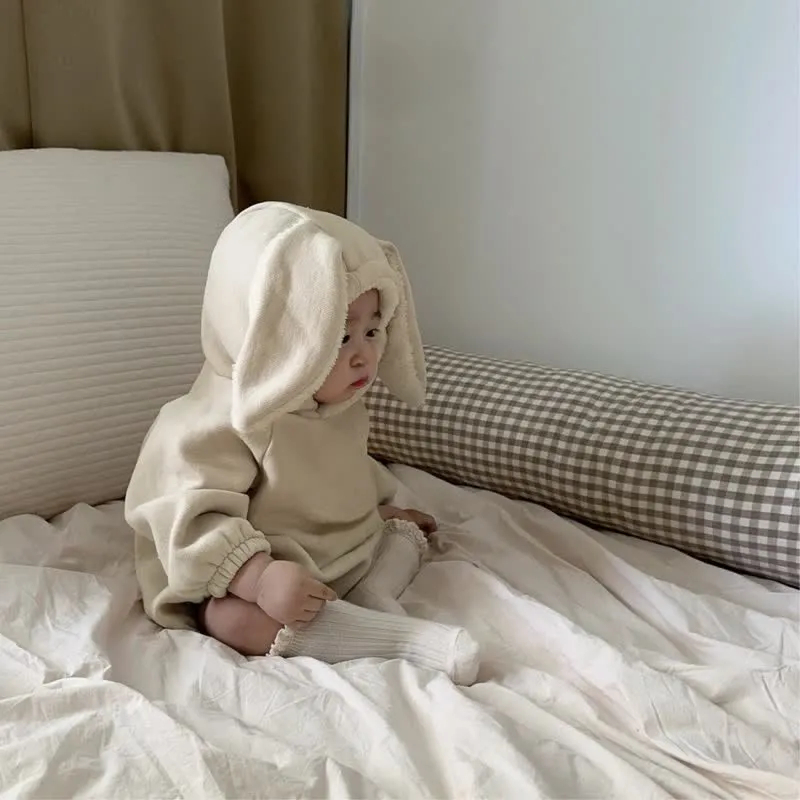 [Copy]Baby Carrot Rabbit Ear Romper with Hat