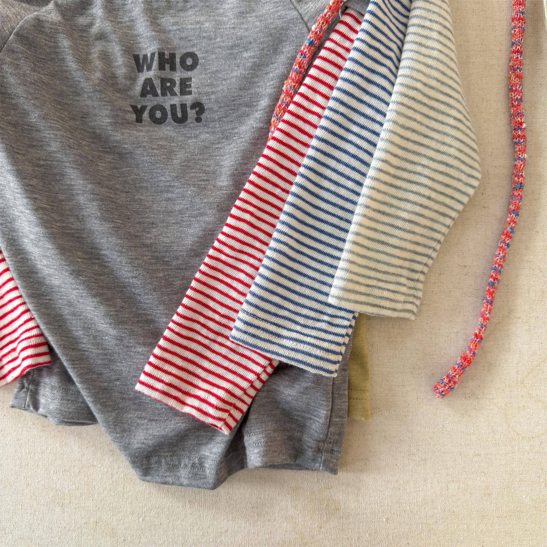 Kids Panelled Striped Sleeves Faux Two-Piece T-shirt