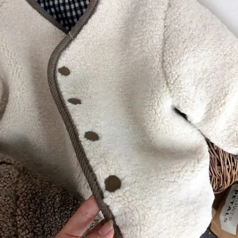 Baby Toddler Plaid Reversible Fleece Jacket