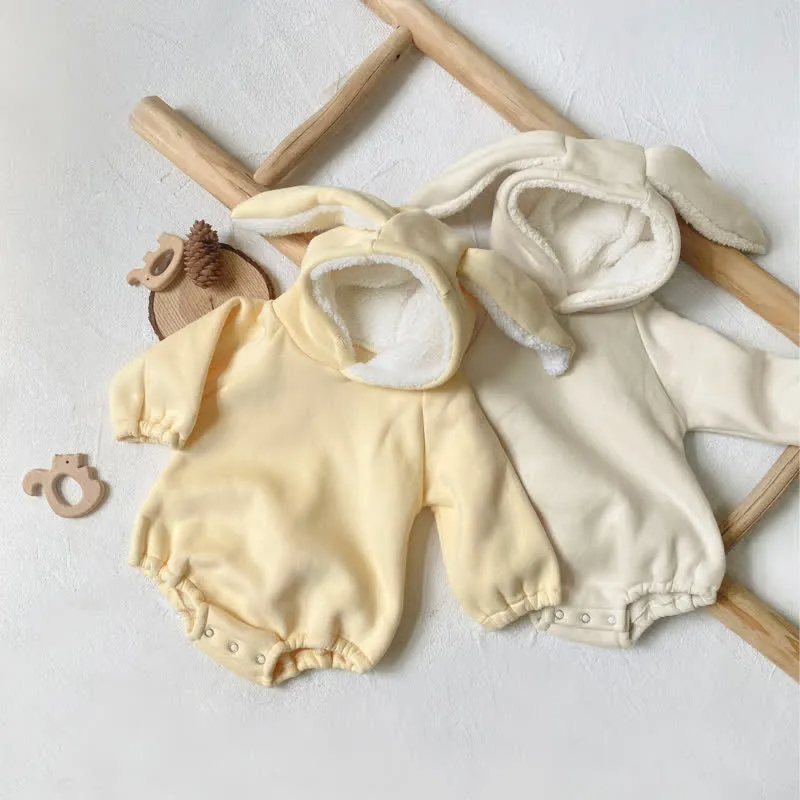[Copy]Baby Carrot Rabbit Ear Romper with Hat