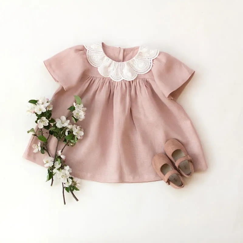 Baby Toddler Pastoral Style Stringy Selvedge Dress