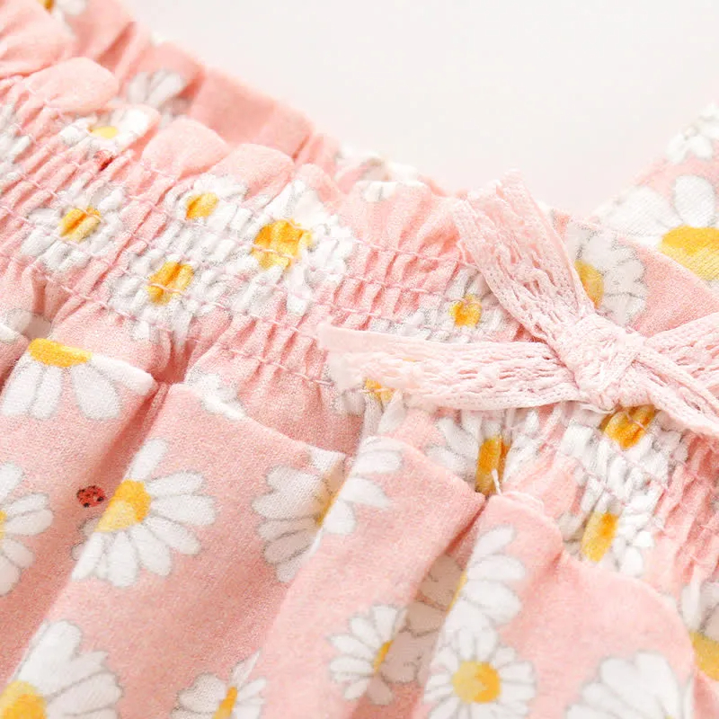 Baby Daisy Strap Romper with Hat