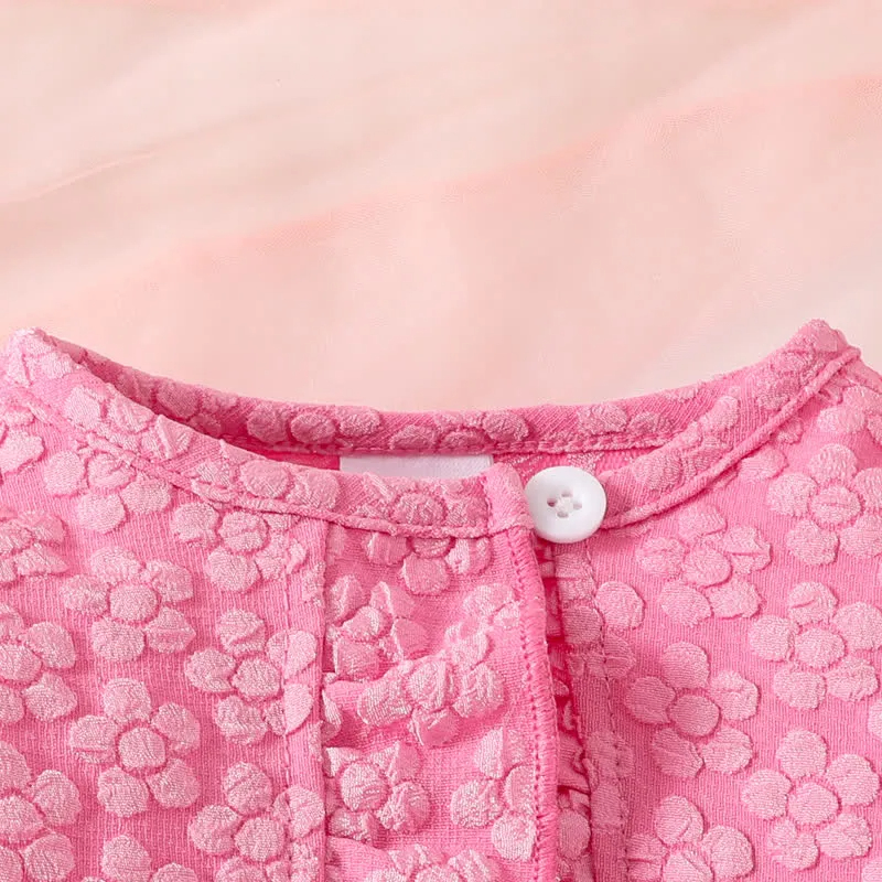 Baby 2-Piece Flower Butterfly Dress Set with Headband