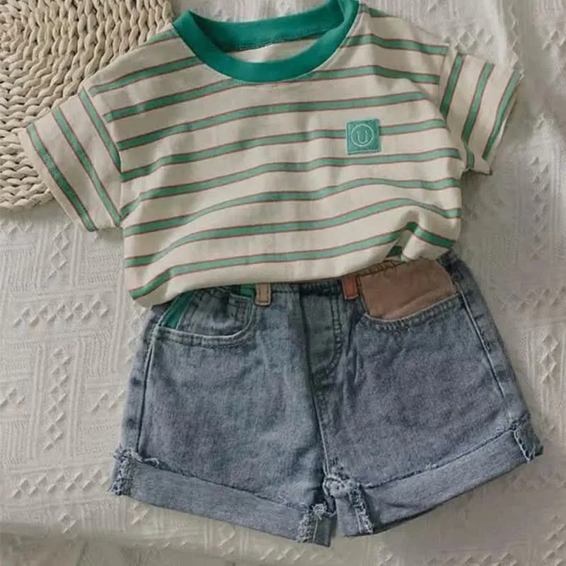 Toddler Contrast Color Stripe T-Shirt