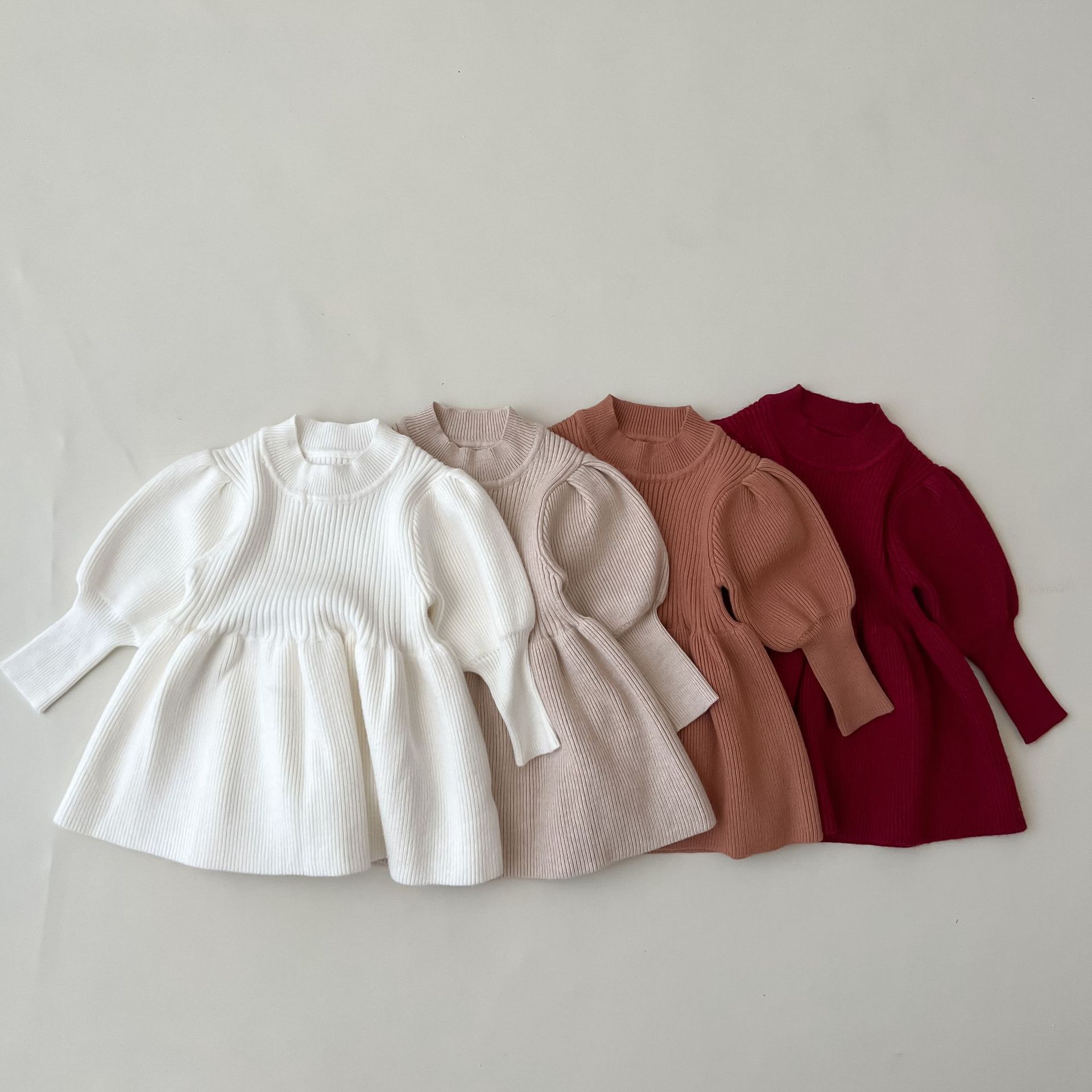 Baby Toddler Girl 2 Piece Puff Sleeves Dress
