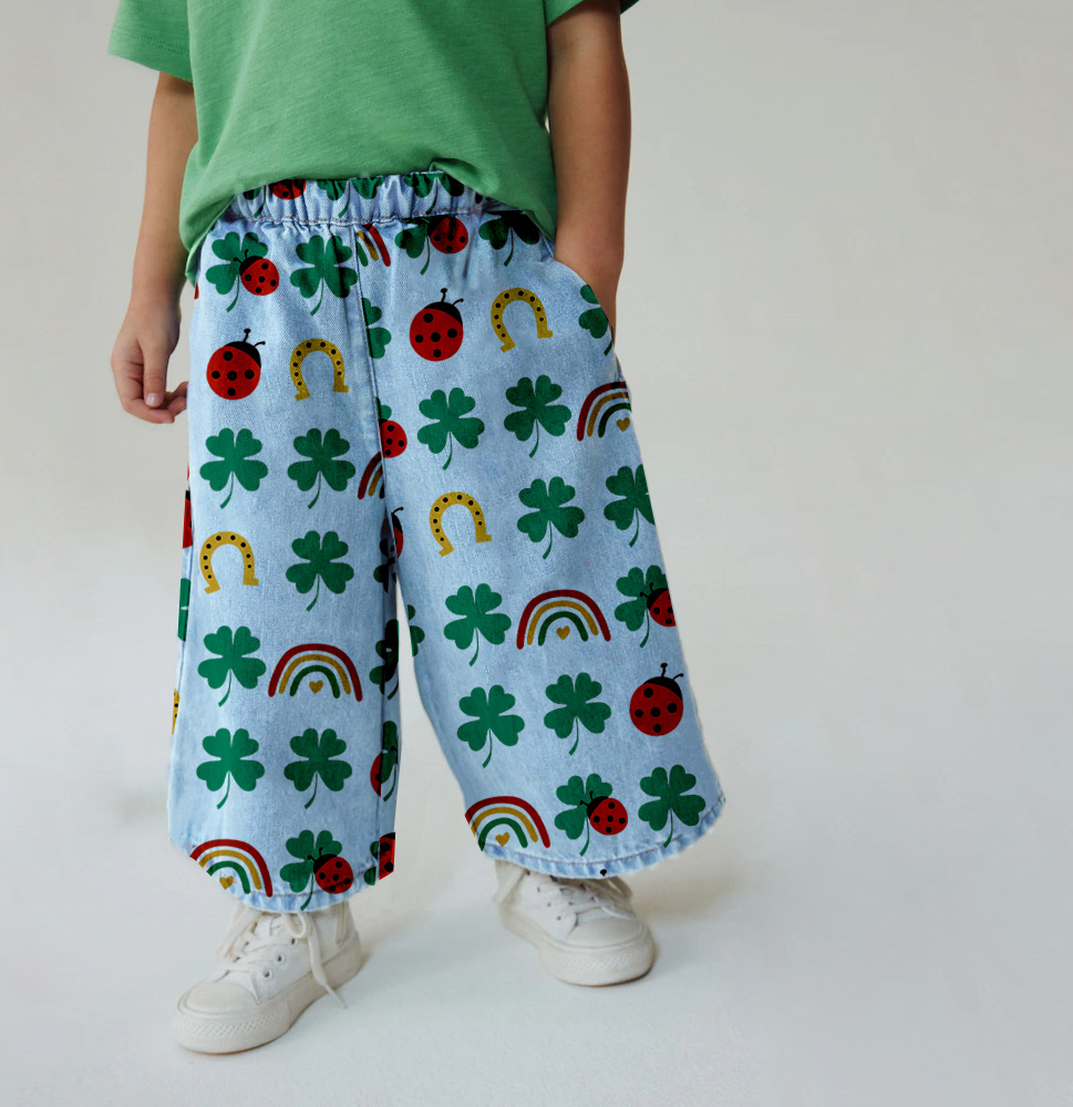 Baby & Kids 4-Leaf Clover Stripe Jeans