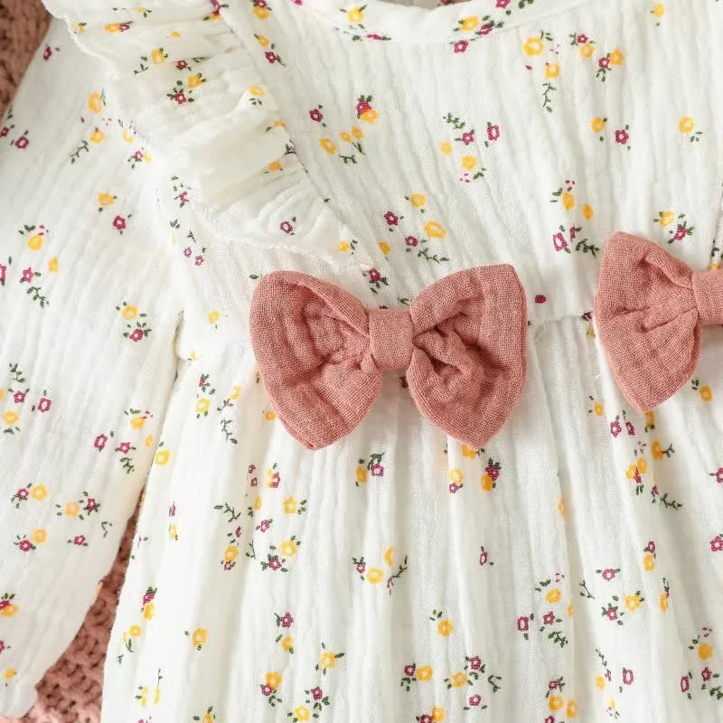 Baby Girl Bows Romper with Headband