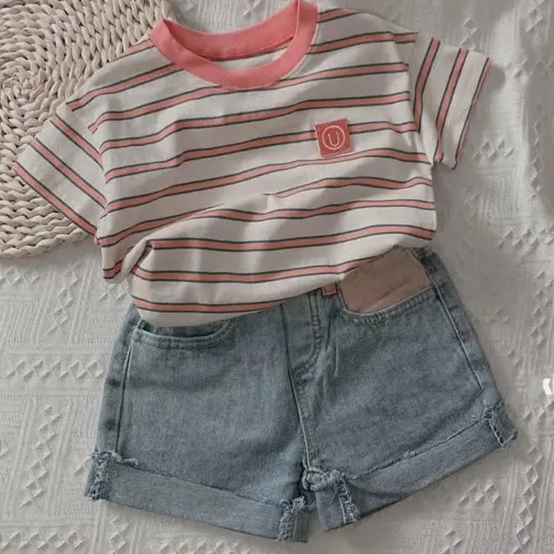 Toddler Contrast Color Stripe T-Shirt
