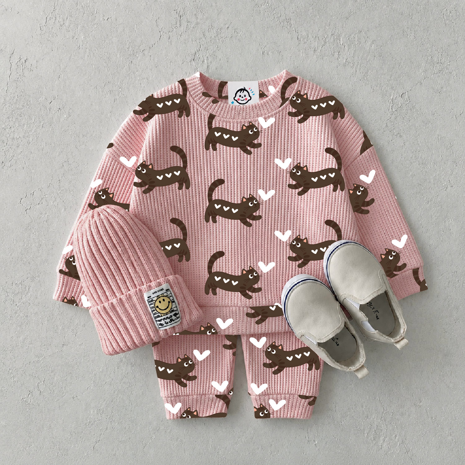 Baby Cat Waffle 2-Piece Set