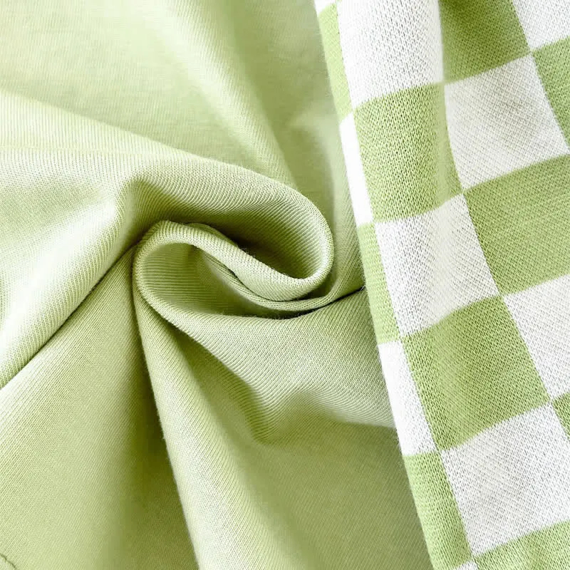 Baby 2-Piece Soft Checkerboard Sweatsuit Set