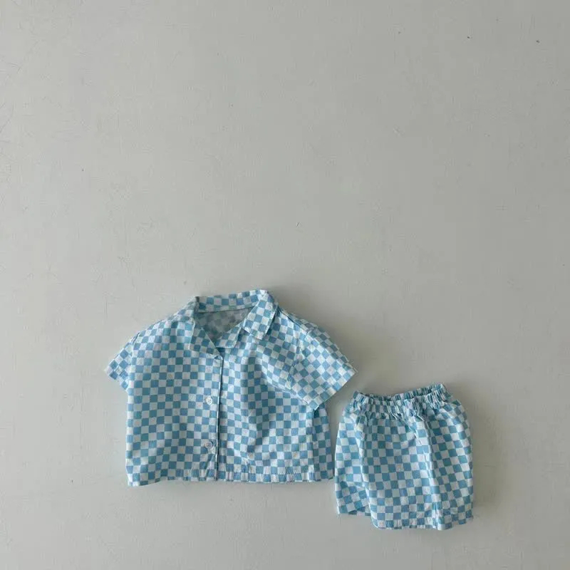Baby Toddler 2-Piece Plaid Polo Casual Set