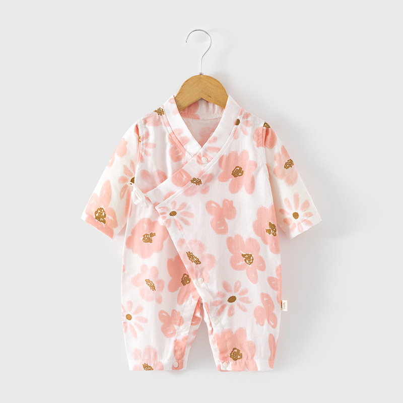 Baby Newborn Pink Floral Romper