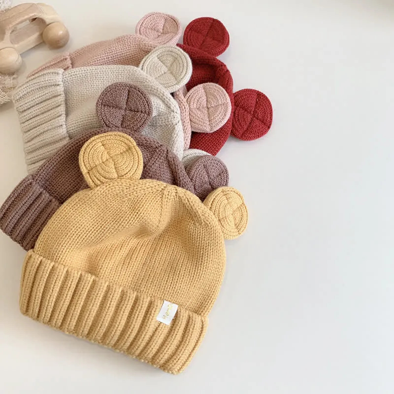 Baby Bear Ears Knitted Beanie