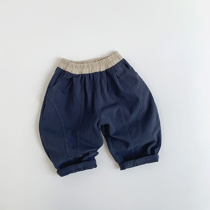 Toddler Color Block Design Loose Pants